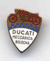 Ducati bike enamel badge