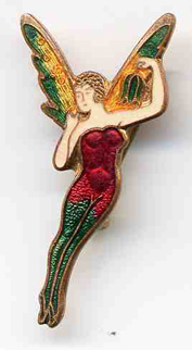 enamel song badge 1930s