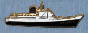 Saxonia ship enamel badge