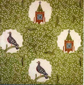 Bawden pigeon wallpapaper card