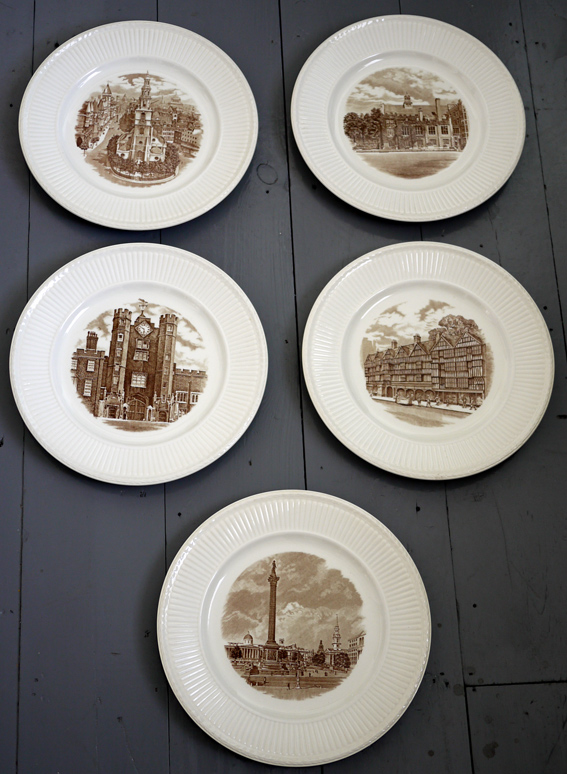 London Views Wedgwood plates
