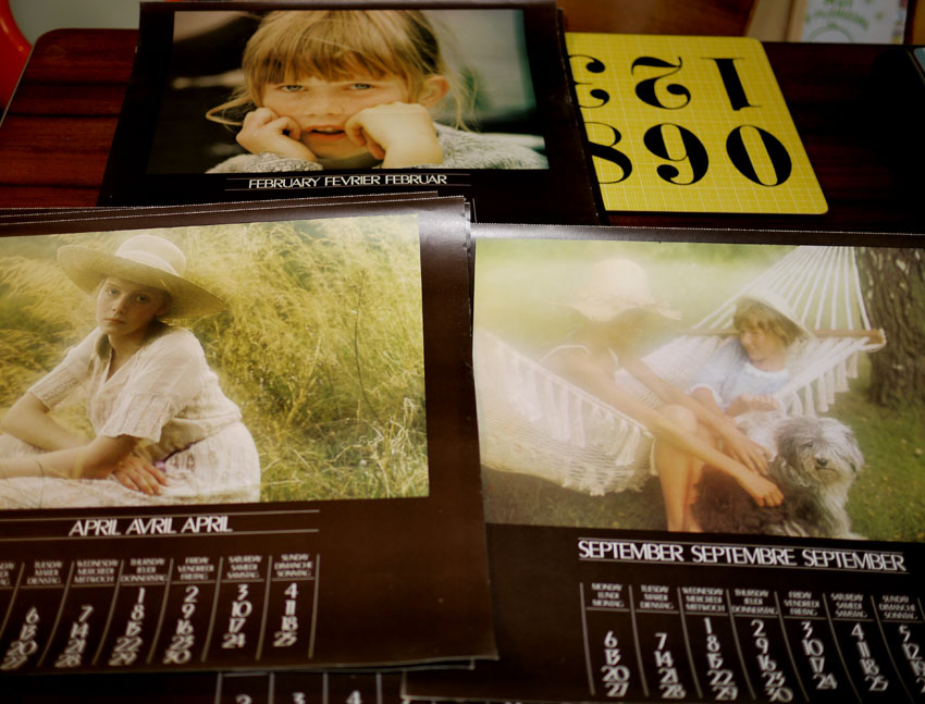 David Hamilton calendar pages 1970s