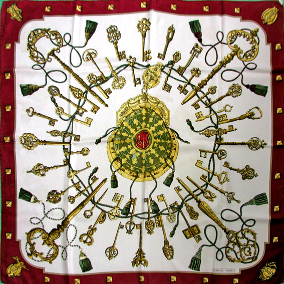hermes scarf les clefs