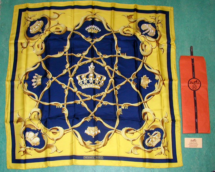hermes crowns silk scarf