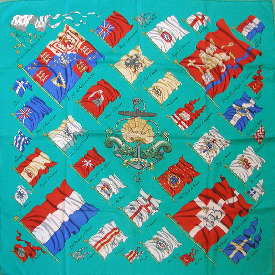 hermes scarf Pavois signed Ledoux