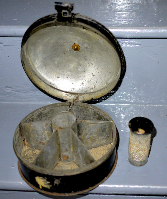 19th century toleware spice box