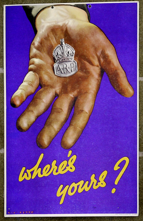 rare WW2 ARP poster