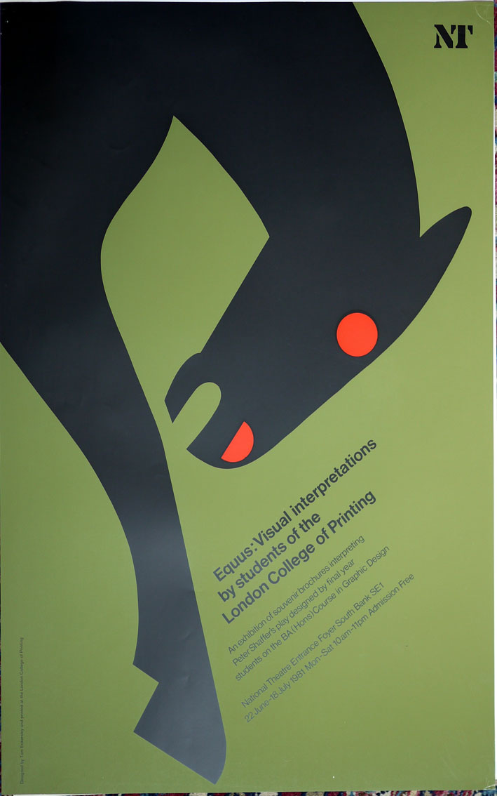 Tom Eckersley original poster Equus