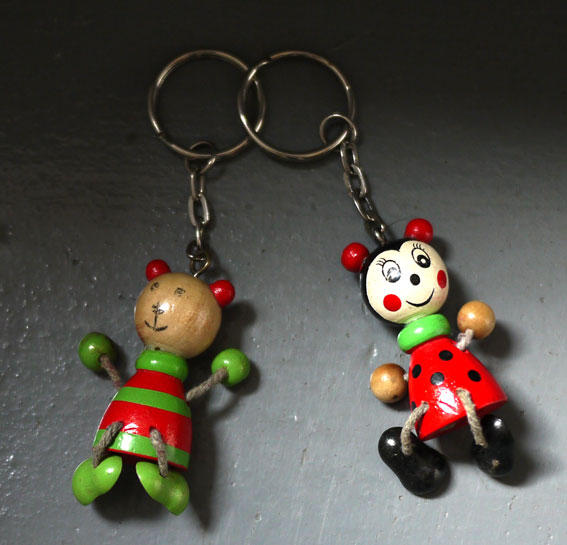 1940s wooden keyrings