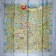 ROMA quality 1950s glazed silk souvenir map scarf
