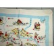 Map of German souvenir scarf, 1950's