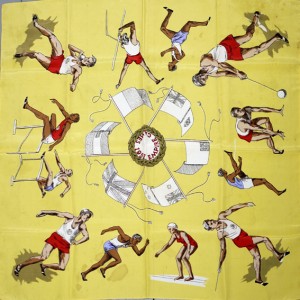 1958 Empire Games souvenir scarf, synthetic