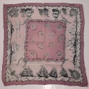 WW2 Thirkell signed Royal Navy souvenir scarf, 1940s, crepe