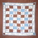 THIRKELL 1940s patriotic British souvenir scarf, rayon