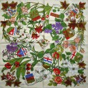 unusual LIBERTYS of London heraldic silk scarf, Canada