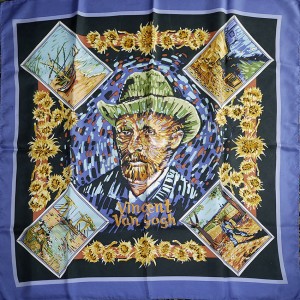 souvenir of Van Gogh silk scarf, c.1980s
