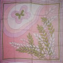 Mme Gres Paris silk crepe scarf, pink psychedelic butterfly