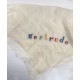 1930s silk chiffon square, embroidered name Gertrude
