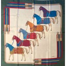 CELINE Paris silk twill scarf, horses