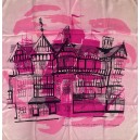 Scarce LIBERTYS OF LONDON silk scarf depicting store facade
