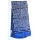 Riviera chic silk foulard MJ Durif chemisier ,cobalt blue