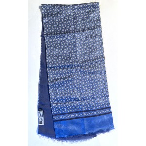 Riviera chic silk foulard MJ Durif chemisier ,cobalt blue