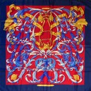 HERMES Paris silk twill scarf Mors et Connetables