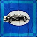 striking Mercedes Benz souvenir silk crepe scarf